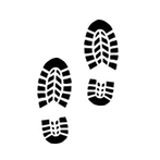 Icon Fußspuren (unterwegs sein)